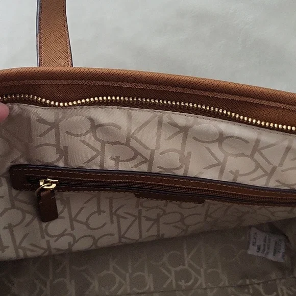 Calvin Klein Dark Brown Monogram Tote - Picture 11 of 11